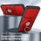 For Samsung Galaxy S25 FE Case with Slide Camera Cover Ring Kickstand PC + TPU Phone Shell - Red - 3