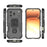 WANLONFENG for Honor 600 Pro 5G Phone Case  PC TPU Back Cover Kickstand with Tempered Glass - Black - 3
