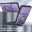 For Samsung Galaxy A37 5G Case with Slide Camera Cover Ring Kickstand PC + TPU Phone Shell - Purple - 4