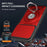 For Samsung Galaxy A36 5G Case with Slide Camera Cover Ring Kickstand PC + TPU Phone Shell - Red - 5