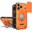 For iPhone 17 Pro Max Case with Slide Camera Cover Ring Kickstand PC + TPU Phone Shell - Orange - 1