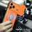 For iPhone 17 Pro Max Case with Slide Camera Cover Ring Kickstand PC + TPU Phone Shell - Orange - 7
