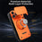 For iPhone 17 Pro Case with Slide Camera Cover Ring Kickstand PC + TPU Phone Shell - Orange - 4