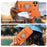 For iPhone 17 Pro Case with Slide Camera Cover Ring Kickstand PC + TPU Phone Shell - Orange - 5