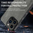 WANLONFENG for iPhone 15 Pro SD1 Series Magnetic Case Nappa Texture PC TPU Phone Cover - Grey - 4