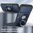 For iPhone 15 Pro Max Case with Slide Camera Cover Ring Kickstand PC + TPU Phone Shell - Dark Blue - 2