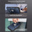 For iPhone 15 Pro Max Case with Slide Camera Cover Ring Kickstand PC + TPU Phone Shell - Dark Blue - 6
