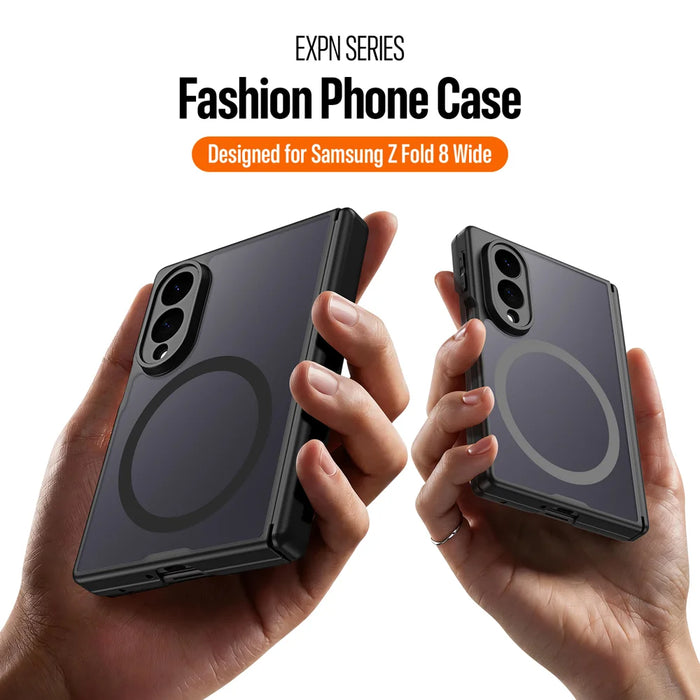 DUX DUCIS for Samsung Galaxy Z Fold8 Magnetic Case  Expn Series PC + TPU Phone Back Cover - Black - 5