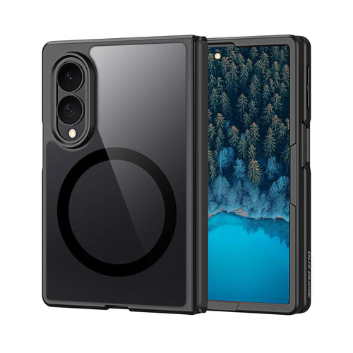DUX DUCIS for Samsung Galaxy Z Fold8 Aimo Series Magnetic Case PC + TPU Clear Back Phone Cover (REACH Certification) - Black - 1