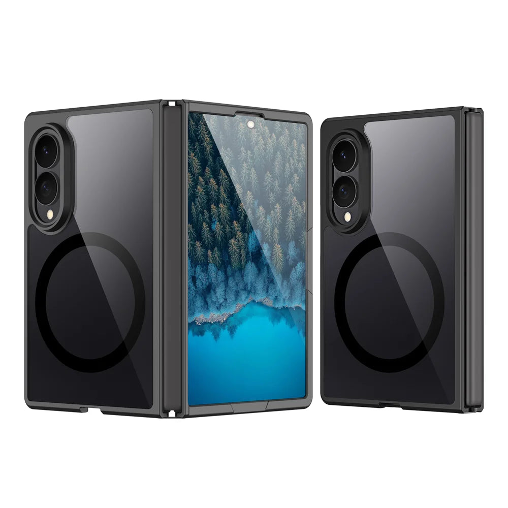 DUX DUCIS for Samsung Galaxy Z Fold8 Aimo Series Magnetic Case PC + TPU Clear Back Phone Cover (REACH Certification) - Black - 2