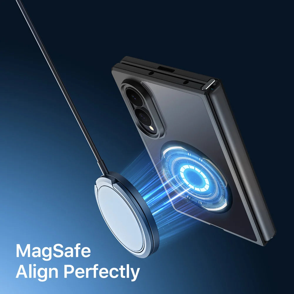 DUX DUCIS for Samsung Galaxy Z Fold8 Aimo Series Magnetic Case PC + TPU Clear Back Phone Cover (REACH Certification) - Black - 6