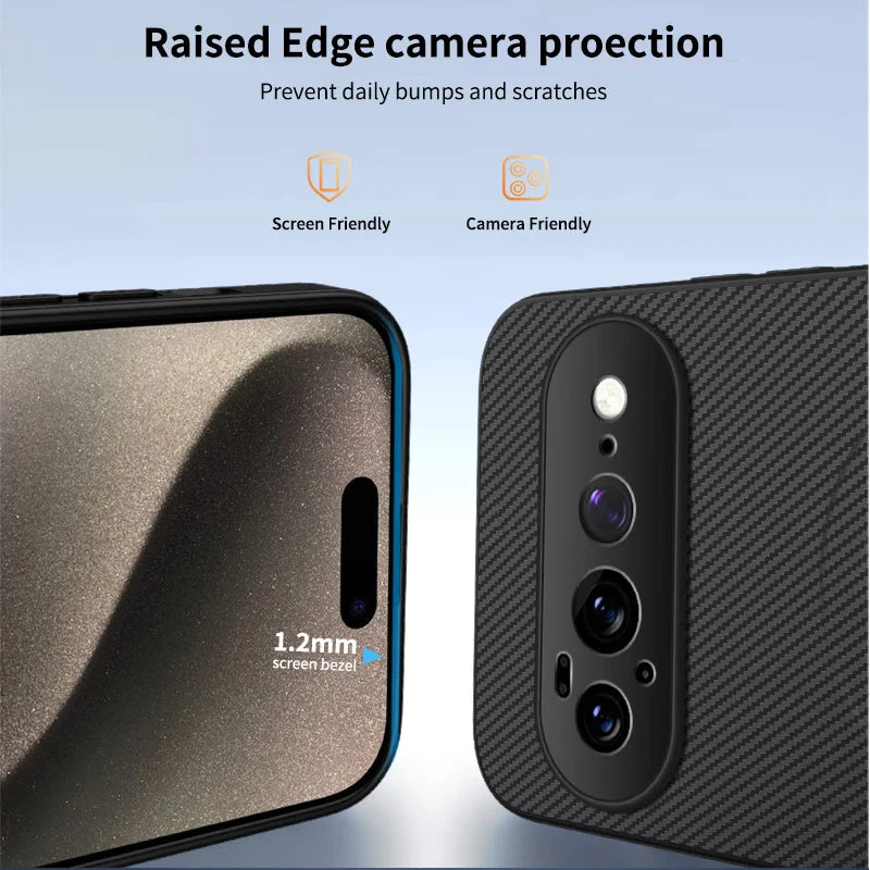 WANLONFENG for Google Pixel 11 Pro XL TQ Series Magnetic Case Carbon Fiber Texture PC TPU Phone Cover - Black - 3