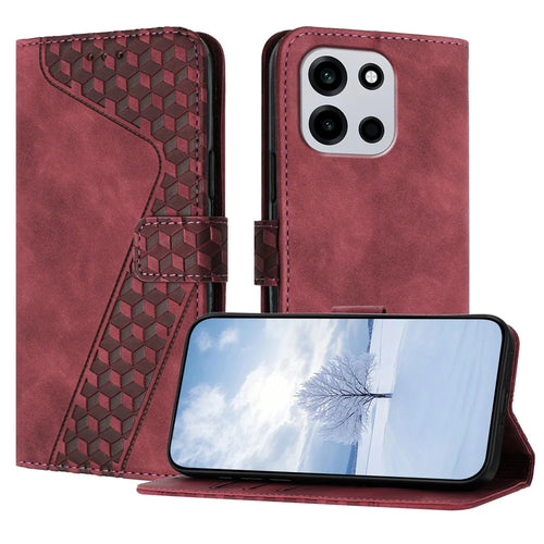 For OnePlus Nord CE6 5G / Nord 6 5G / Turbo 6V 5G / Turbo 6 5G Leather Case 7-Shaped Pattern Wallet Stand Shockproof Phone Cover - Brown - 1