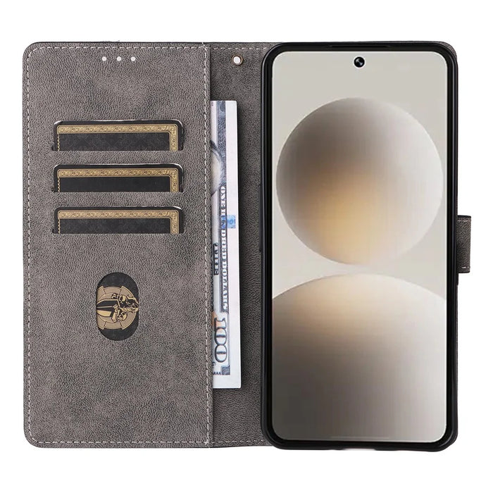 For SoftBank Natural AI Phone Case Wallet RFID Blocking PU Leather Phone Cover Stand with Strap - Black - 2