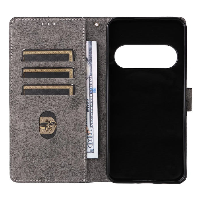 For SoftBank Natural AI Phone Case Wallet RFID Blocking PU Leather Phone Cover Stand with Strap - Black - 3