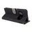 For SoftBank Natural AI Phone Case Wallet RFID Blocking PU Leather Phone Cover Stand with Strap - Black - 5