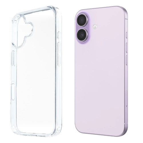 COTECi For iPhone 16 Clear Phone Case AI Camera Cutout Shockproof TPU PC Back Cover - 1
