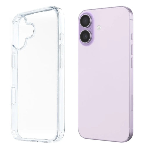 COTECi For iPhone 16 Clear Phone Case AI Camera Cutout Shockproof TPU PC Back Cover - 1