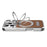 For iPhone 17 Pro Max Case Compatible with MagSafe Litchi Texture PU Leather+TPU+PC Phone Cover with Rotating Kickstand - Brown - 5