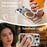 For iPhone 17 Pro Max Case Compatible with MagSafe Litchi Texture PU Leather+TPU+PC Phone Cover with Rotating Kickstand - Brown - 7