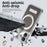 For iPhone 17 Magnetic Case Kickstand TPU+PC+PU Leather Litchi Texture Phone Back Cover - Grey - 2