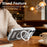 For iPhone 17 Magnetic Case Kickstand TPU+PC+PU Leather Litchi Texture Phone Back Cover - Grey - 5