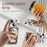 For iPhone 15 Magnetic Case Kickstand TPU+PC+PU Leather Litchi Texture Phone Back Cover - Brown - 4