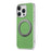 For iPhone 15 Pro Max Magnetic Case Ring Kickstand Fine Grid Texture Leather + PC + TPU Phone Cover - Green - 3