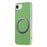 For iPhone 16e  /  17e Magnetic Case Ring Kickstand Fine Grid Texture Leather + PC + TPU Phone Cover - Green - 2