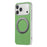 For iPhone 17 Pro Magnetic Case Ring Kickstand Fine Grid Texture Leather + PC + TPU Phone Cover - Green - 2
