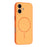 For iPhone 17 Magnetic Case TPU + PC Shockproof Phone Cover with Electroplated Buttons - Orange - 1