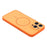For iPhone 16 Pro Magnetic Case TPU + PC Shockproof Phone Cover with Electroplated Buttons - Orange - 5