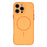 For iPhone 16 Pro Max Magnetic Case TPU + PC Shockproof Phone Cover with Electroplated Buttons - Orange - 2