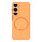 For Samsung Galaxy S25 FE Magnetic Case TPU + PC Shockproof Phone Cover with Electroplated Buttons - Orange - 2