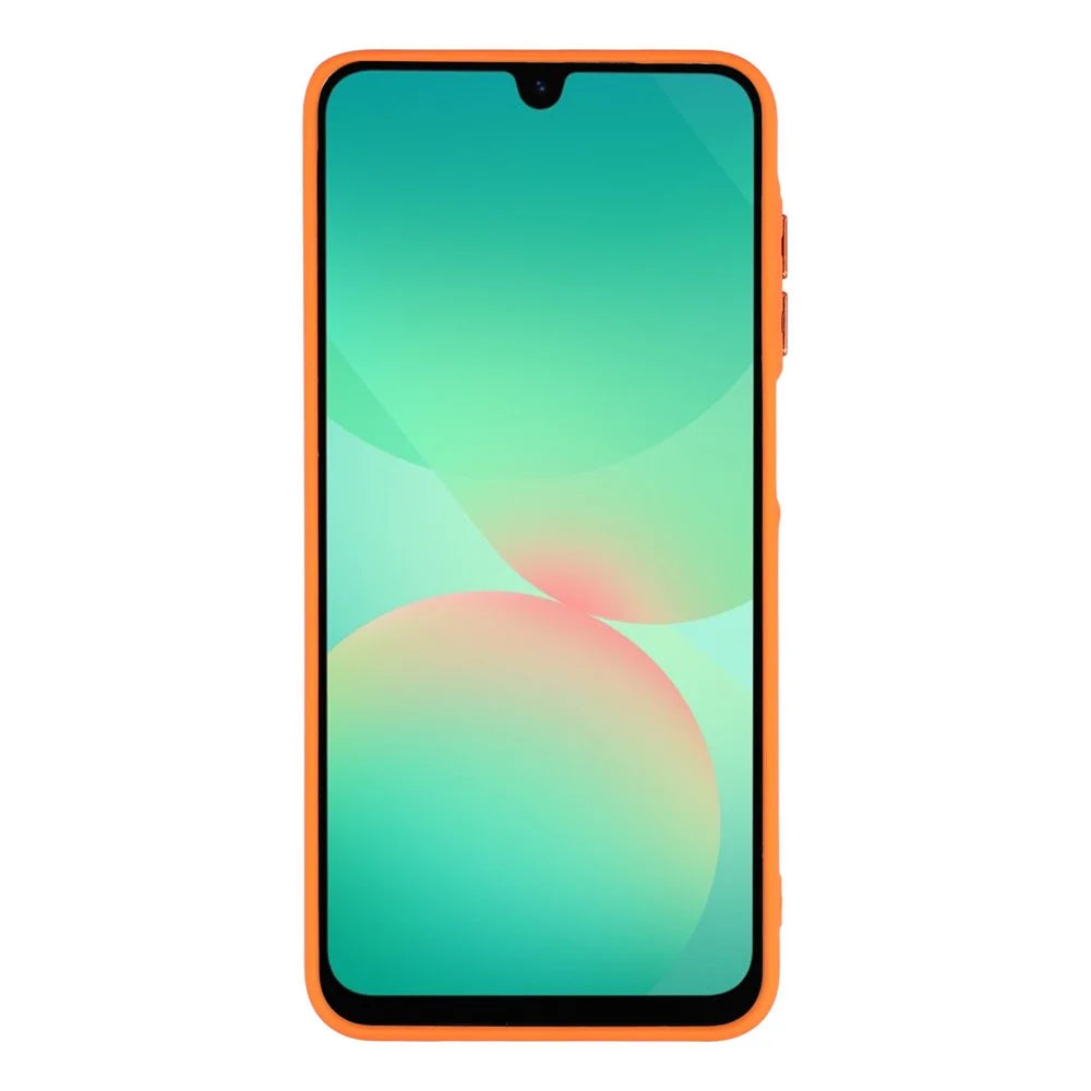 For Samsung Galaxy A18 5G / A18 4G / A17 5G / A17 4G Magnetic Case TPU + PC Shockproof Phone Cover with Electroplated Buttons - Orange - 3