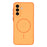 For Samsung Galaxy A57 5G Magnetic Case TPU + PC Shockproof Phone Cover with Electroplated Buttons - Orange - 2