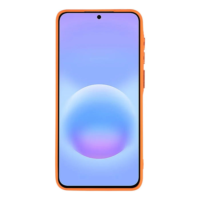 For Samsung Galaxy A57 5G Magnetic Case TPU + PC Shockproof Phone Cover with Electroplated Buttons - Orange - 3