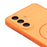 For Samsung Galaxy A57 5G Magnetic Case TPU + PC Shockproof Phone Cover with Electroplated Buttons - Orange - 6