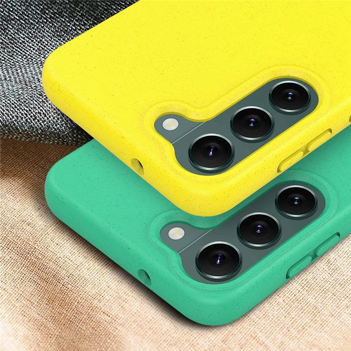 For Samsung Galaxy S23 Biodegradable Wheat Straw+TPU Cell Phone Shell Bump Proof Matte Mobile Phone Case - Green - 4