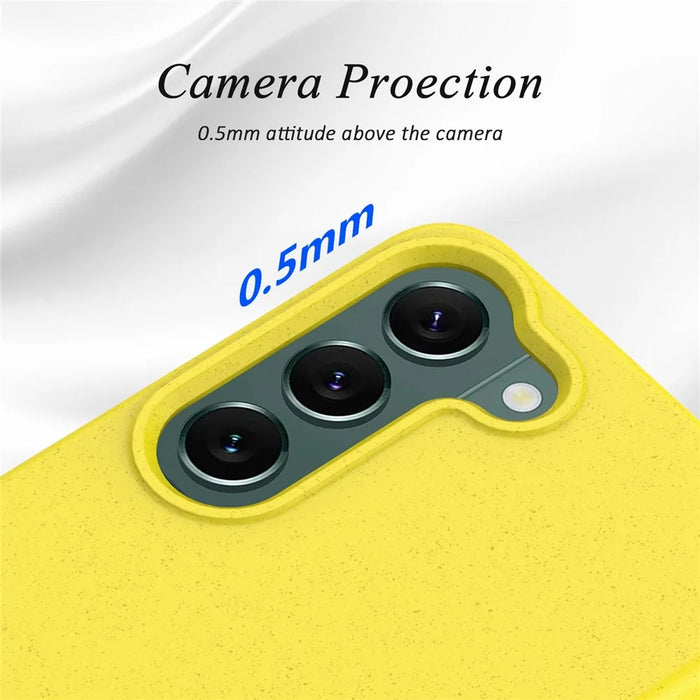 For Samsung Galaxy S23 Biodegradable Wheat Straw+TPU Cell Phone Shell Bump Proof Matte Mobile Phone Case - Green - 5