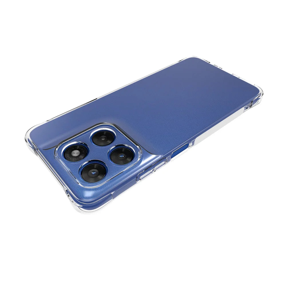 WANLONFENG for Motorola Moto G37 Power 5G WL Series Case 2.0mm TPU Phone Cover with Tempered Glass Film - Transparent - 3
