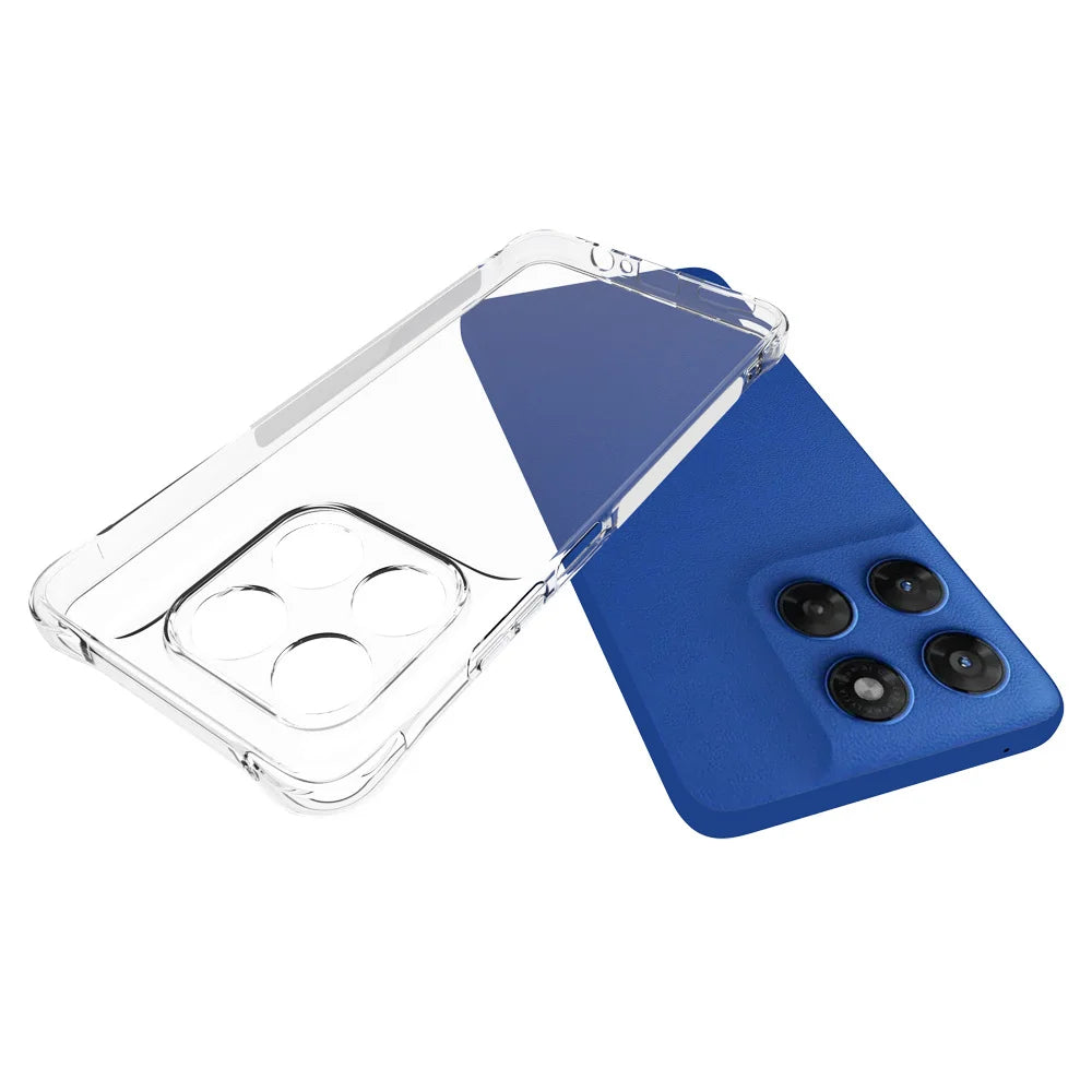 WANLONFENG for Motorola Moto G37 Power 5G WL Series Case 2.0mm TPU Phone Cover with Tempered Glass Film - Transparent - 5