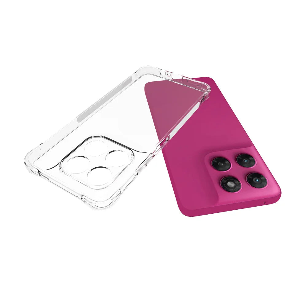 WANLONFENG for Motorola Moto G37 5G / Motorola Moto G47 5G WL Series Case 2.0mm TPU Phone Cover with Tempered Glass Film - Transparent - 5