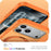 For iPhone 18 Pro Max / 17 Pro Max Magnetic Case Ring Holder Kickstand PC + TPU Dual-Layer Protective Phone Cover - Orange - 4