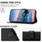For Google Pixel 11 Pro XL Leather Case Litchi Texture Wallet Stand Anti Drop Phone Cover with Wrist Strap - Black - 4