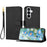 For Samsung Galaxy S26+ Leather Case Litchi Texture Wallet Stand Anti Drop Phone Cover with Wrist Strap - Black - 1