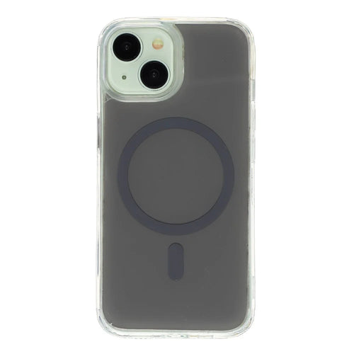 For iPhone 14 / 13 Magnetic Case PC + TPU Drop-Resistant Protective Phone Cover - Grey - 1