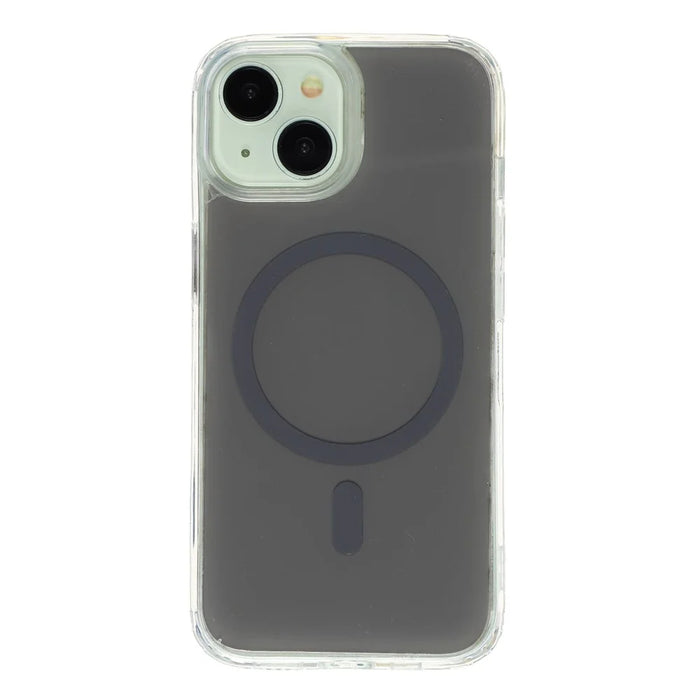For iPhone 14 / 13 Magnetic Case PC + TPU Drop-Resistant Protective Phone Cover - Grey - 1