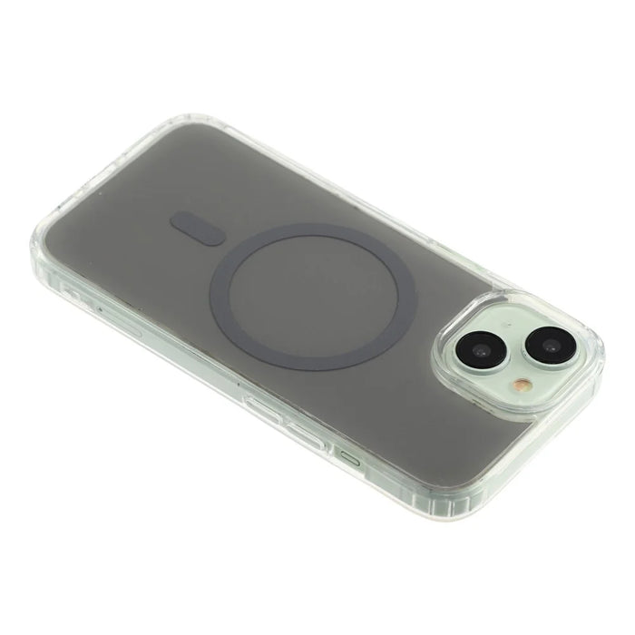 For iPhone 14 / 13 Magnetic Case PC + TPU Drop-Resistant Protective Phone Cover - Grey - 5