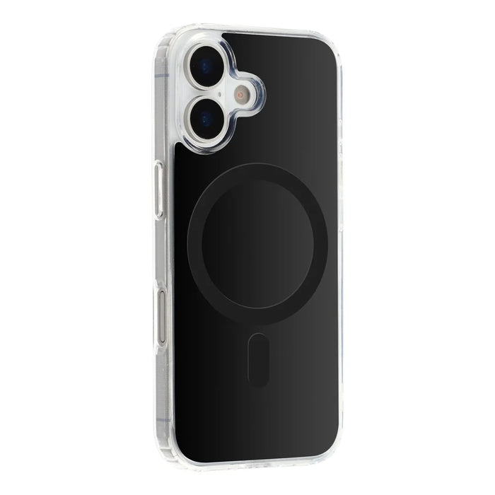 For iPhone 17 Magnetic Case PC + TPU Drop-Resistant Protective Phone Cover - Black - 1